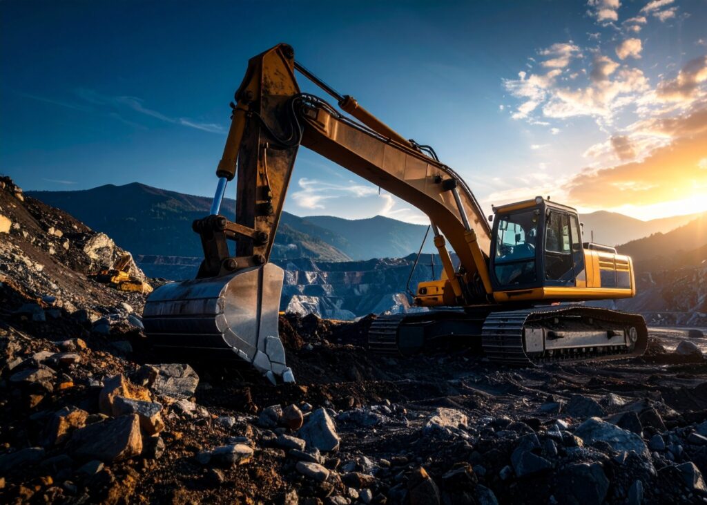 Firefly A Wide Angle Cinematic Shot Of An Excavator In Working In A Mine At Golden Hour With 294055 1 Scaled E1753081181337